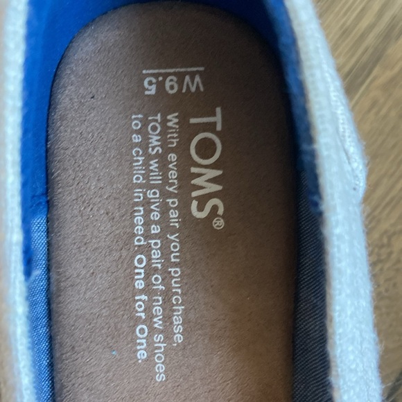 Toms Women’s Peeptoe Sandals Natural Crosshatch Jacquard Espadrilles Size 9.5 - Picture 8 of 9